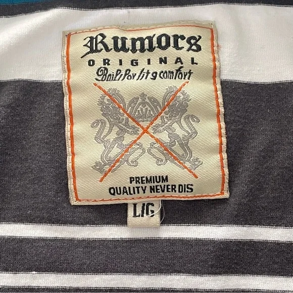 Rumors Original Stripes Tank Top Men’s size Large - Picture 5 of 11